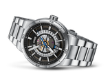Oris TT1 Engine Date Skeleton Black Dial Silver Steel Strap Watch for Men - 0173377524124-0782408 Authentic Buy Shop Now