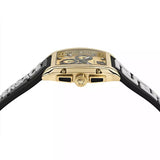 Versace Dominus Chronograph Gold Dial Black Silicone Strap Watch For Men - VE6H00223 Authentic Buy Shop Now