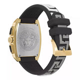 Versace Dominus Chronograph Gold Dial Black Silicone Strap Watch For Men - VE6H00223 Authentic Buy Shop Now