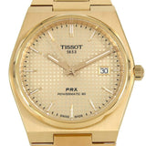 Tissot PRX Powermatic 80 Gold Dial Gold Steel Strap Watch for Men - T137.407.33.021.00 Authentic Buy Shop Now