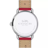 Coach Delancey White Dial Red Leather Strap Watch for Women - 14502878 Authentic Buy Shop Now