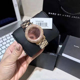Marc Jacobs Marci Crystals Rose Gold Dial Rose Gold Steel Strap Watch for Women - MBM3192 Authentic Buy Shop Now