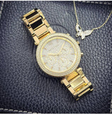 Michael Kors Parker Gold Dial Gold Steel Strap Watch for Women - MK5856 Authentic Buy Shop Now