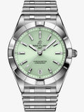 Breitling Chronomat 32 Diamonds Green Dial Silver Steel Strap Watch for Women - A77310101L1A1 Authentic Buy Shop Now