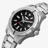 Breitling Avenger Automatic 43mm Black Dial Silver Steel Strap Watch for Men - A17318101B1A1 Authentic Buy Shop Now
