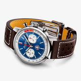 Breitling Top Time B01 Shelby Cobra Blue Dial Brown Leather Strap Watch for Men - AB01763A1C1X1 Authentic Buy Shop Now