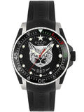 Gucci Dive Feline Black Dial Black Rubber Strap Watch For Men - YA136320 Authentic Buy Shop Now