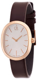 Calvin Klein Incentive White Dial Brown Leather Strap Watch for Women - K3P236G6 Authentic Buy Shop Now