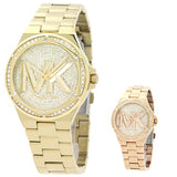 Michael Kors Lennox Three Hand Gold Dial Gold Steel Strap Watch For Women - MK7229 Authentic Buy Shop Now