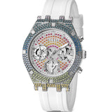 Guess Glitz Pride Limited Edition White Dial White Rubber Strap Watch for Women - GW0407L4 Authentic Buy Shop Now