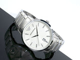 Emporio Armani Classic Quartz White Dial Silver Steel Strap Watch For Men - AR2431 Authentic Buy Shop Now