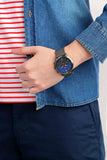 Fossil Neutra Chronograph Blue Dial Silver Mesh Bracelet Watch for Men - FS5383 Authentic Buy Shop Now