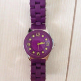 Marc Jacobs Pelly Purple Dial Purple Silicone Strap Watch for Women - MBM2505 Authentic Buy Shop Now