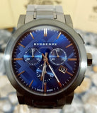 Burberry The City Navy Blue Dial Black Steel Strap Watch for Men - BU9365 Authentic Buy Shop Now