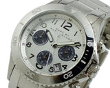 Marc Jacobs Marc Chronograph Silver Dial Silver Steel Strap Watch for Men - MBM3155 Authentic Buy Shop Now