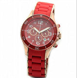 Marc Jacobs Rock Chronograph Red Dial Red Silicone Strap Watch for Women - MBM2577 Authentic Buy Shop Now