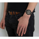 Emporio Armani Retro Chronograph Brown Dial Brown Leather Strap Watch for Men - AR1932 Authentic Buy Shop Now