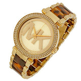 Michael Kors Parker Chronograph Gold Dial Two Tone Steel Strap Watch for Women - MK6109 Authentic Buy Shop Now