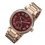 Michael Kors Skylar Maroon Dial Rose Gold Steel Strap Watch for Women - MK6086 Authentic Buy Shop Now