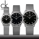 Calvin Klein Minimal Black Dial Silver Mesh Bracelet Watch for Men - K3M51151 Authentic Buy Shop Now