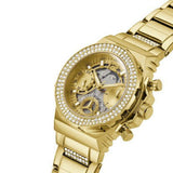 Guess Fusion Chronograph Gold Dial Gold Steel Strap Watch for Women - GW0552L2 Authentic Buy Shop Now