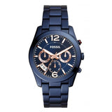 Fossil Perfect Boyfriend Multifunction Blue Dial Blue Steel Strap Watch for Women - ES4093 Authentic Buy Shop Now
