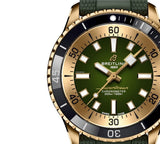 Breitling Superocean Automatic 42 Green Dial Green Rubber Strap Watch for Men - N17375201L1S1 Authentic Buy Shop Now