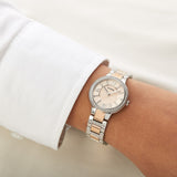 Fossil Virginia Rose Gold Dial Two Tone Steel Strap Watch for Women - ES3405 Authentic Buy Shop Now