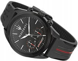 Maserati Traguardo Chronograph Black Dial Black Rubber Strap Watch For Men - R8871612004 Authentic Buy Shop Now