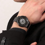 Maserati Granturismo Sport GT Skeleton Black Dial Black Steel Strap Watch For Men - R8823134003 Authentic Buy Shop Now