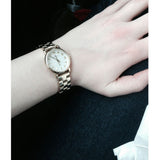 Marc Jacobs Baker White Dial Gold Steel Strap Watch for Women - MBM3247 Authentic Buy Shop Now