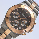 Marc Jacobs Blade Chronograph Grey Dial Two Tone Steel Strap Watch for Women - MBM8583 Authentic Buy Shop Now
