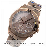 Marc Jacobs Blade Chronograph Brown Dial Brown Steel Strap Watch for Women - MBM3121 Authentic Buy Shop Now