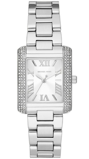 Michael Kors Emery Three-Hand Crystals White Dial Silver Steel Strap Watch for Women - MK4642 Authentic Buy Shop Now
