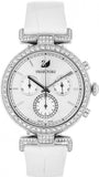 Swarovski Era Journey Silver Dial White Leather Strap Watch for Women - 5295346 Authentic Buy Shop Now