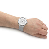 Calvin Klein Minimal White Dial Silver Mesh Bracelet Watch for Women - K3M52152 Authentic Buy Shop Now