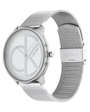 Calvin Klein Minimal White Dial Silver Mesh Bracelet Watch for Men - K3M5115X Authentic Buy Shop Now