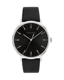 Calvin Klein High Noon Quartz Black Dial Black Leather Strap Watch for Men - K8M211C1 Authentic Buy Shop Now