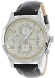Guess Exec Chronograph White Dial Brown Leather Strap Watch For Men - W0076G2 Authentic Buy Shop Now