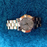 Marc Jacobs Amy Mother of Pearl Black Dial Rose Gold Steel Strap Watch for Women - MBM8610 Authentic Buy Shop Now