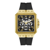 Guess Leo Multifunction Black Dial Black Silicone Strap Watch For Men - GW0637G2 Authentic Buy Shop Now