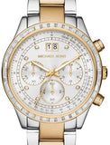 Michael Kors Brinkley Chronograph Silver Dial Two Tone Steel Strap Watch for Women - MK6188 Authentic Buy Shop Now