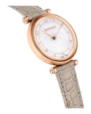 Swarovski Crystalline Wonder Silver Dial Beige Leather Strap Watch for Women - 5656899 Authentic Buy Shop Now