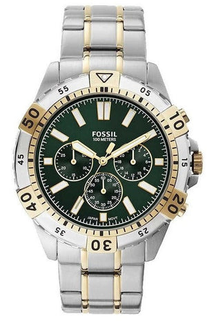 Fossil Garrett Chronograph Green Dial Two Tone Steel Strap Watch for Men - FS5622 Authentic Buy Shop Now