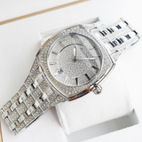 Bulova Phantom Swarovski Crystal Pave Silver Dial Silver Steel Strap Watch for Men - 98B296 Authentic Buy Shop Now