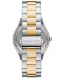 Michael Kors Slim Runway Three Hand Silver Dial Two Tone Steel Strap Watch For Women - MK4735 Authentic Buy Shop Now