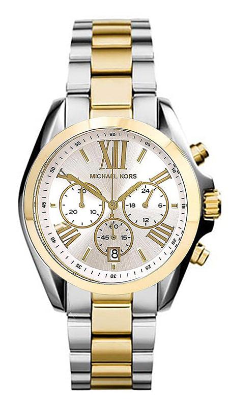Michael Kors Bradshaw Silver Dial Two Tone Steel Strap Watch for Women - MK5627 Authentic Buy Shop Now