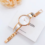 Calvin Klein Seduce Silver Dial Two Tone Steel Strap Watch for Women - K4E2N61Y Authentic Buy Shop Now