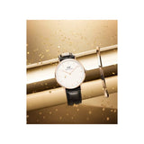 Daniel Wellington Classic Reading White Dial Black Leather Strap Watch For Women - DW00100041 Authentic Buy Shop Now