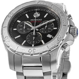 Movado Series 800 Chronograph Black Dial Silver Steel Strap Watch For Men - 2600110 Authentic Buy Shop Now